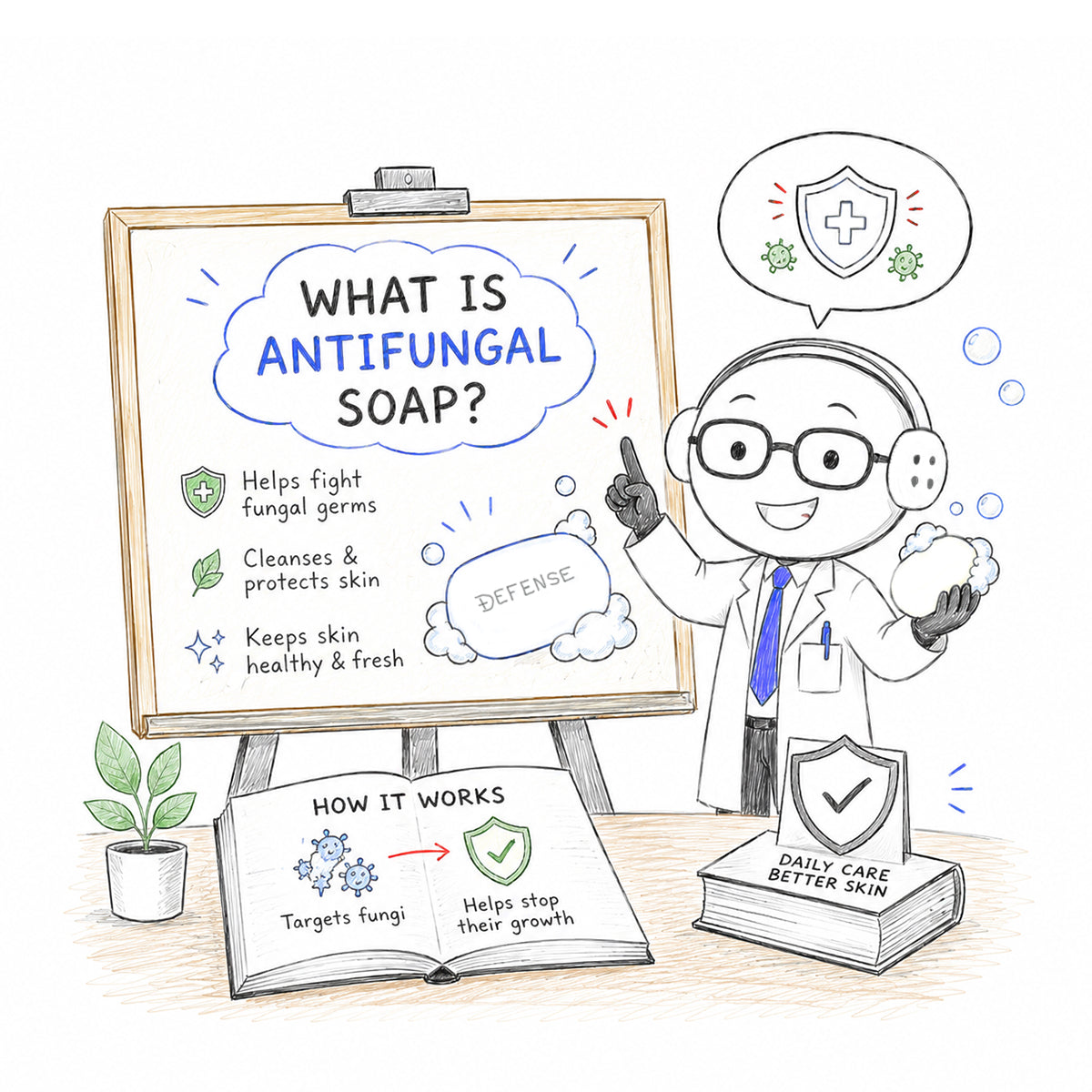 Soaptoshi studying antifungal soap