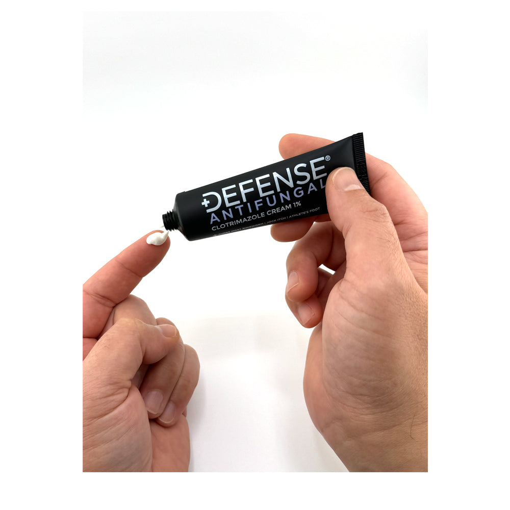 Defense Antifungal Cream with Clotrimazole for athlete's foot, jock itch, and ringworm