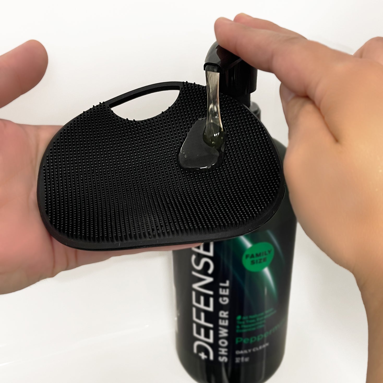 Applying Gel to Scrubber